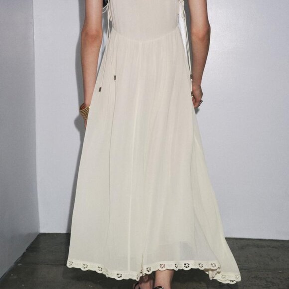 NWT ZARA ZW COLLECTION ASYMMETRIC CROCHET DRESS - Picture 8 of 12